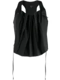 Jean Paul Gaultier Pre-Owned gathered vest style top - Black