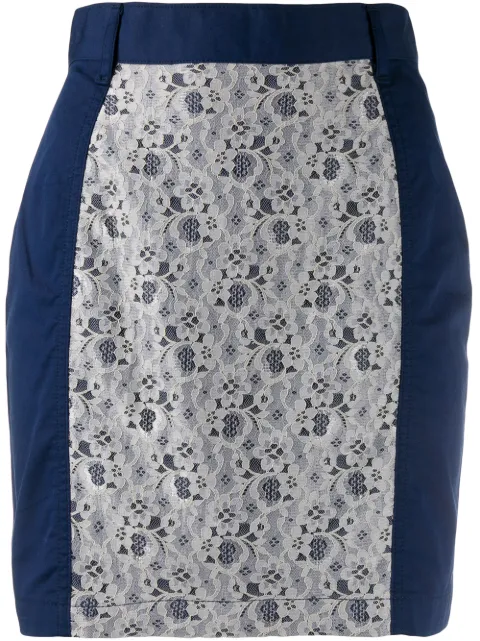 Jean Paul Gaultier Pre-Owned floral lace panel mini skirt