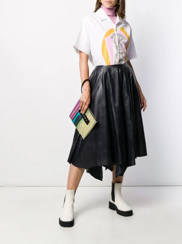Marni レザー ミディスカート 通販 - FARFETCH