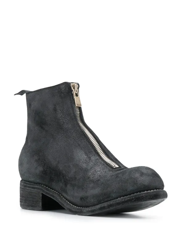 Guidi Front Zip Ankle Boots | Black | FARFETCH