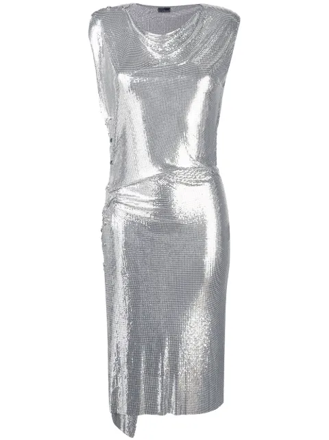 Rabanne vestido midi drapeado