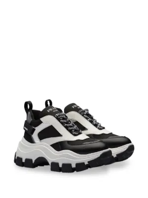prada block sneakers black