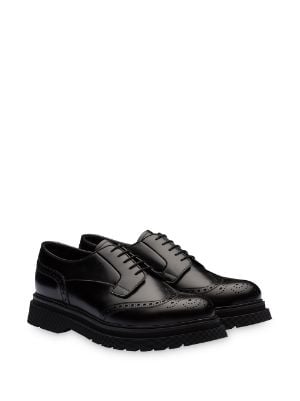 prada mens leather shoes