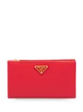 Prada saffiano bi-fold wallet - Red
