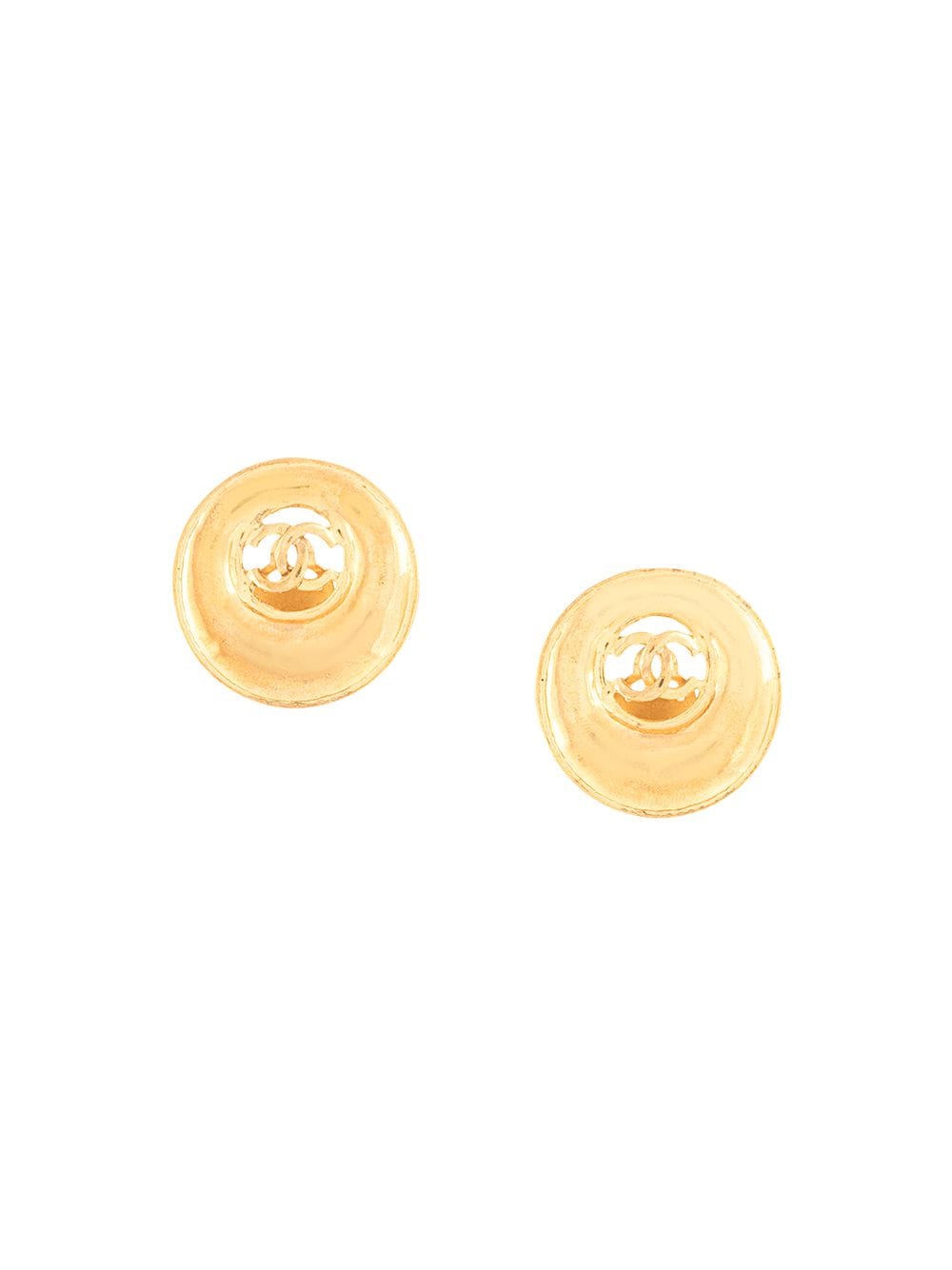 Image 1 of CHANEL Pre-Owned 1993 CC button earrings