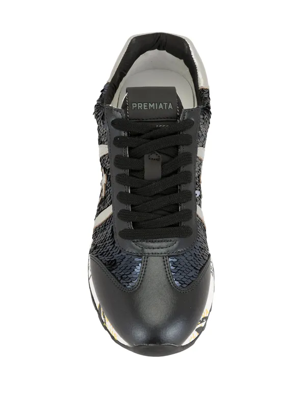 black sequin trainers