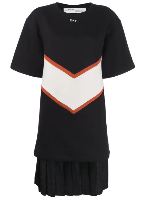 Off-White contrasting panels T-shirt dress