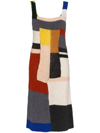 Eckhaus Latta colour-blocked wool-knit 