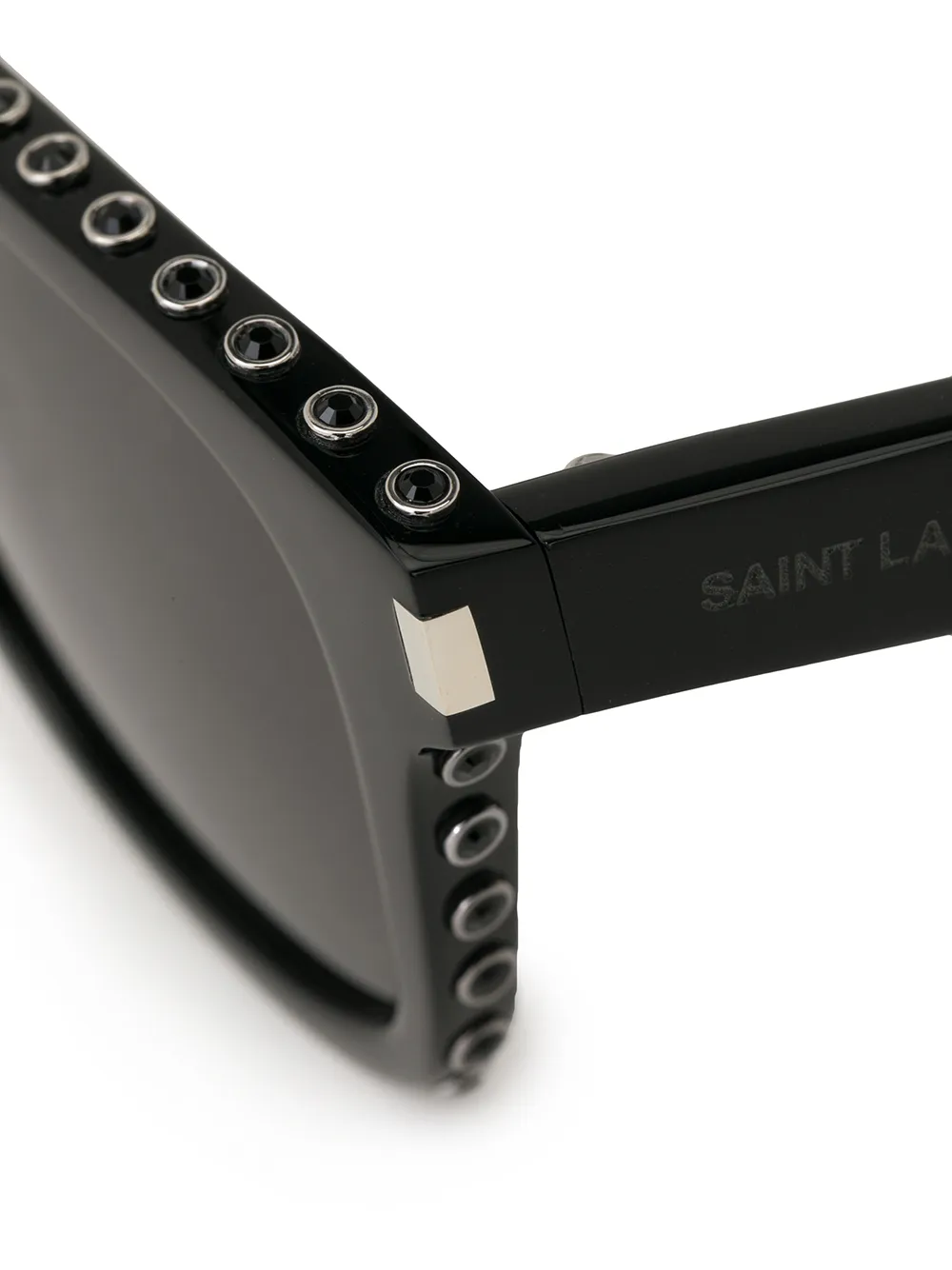 Saint Laurent Eyewear Zonnebril met vierkant montuur Zwart