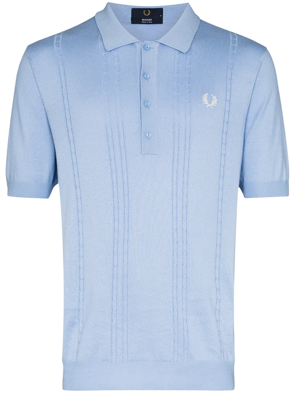 Click to view more detailed imagery on our partner's website Fred Perry Embroidered Logo Knit Polo Shirt In Blau