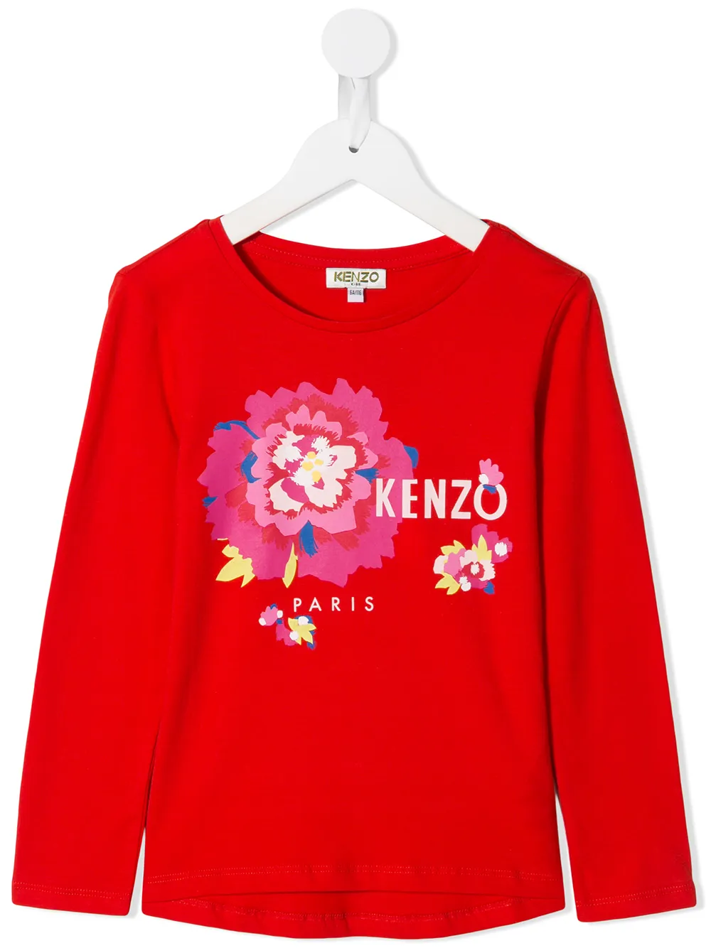 фото Kenzo kids футболка с цветочным принтом