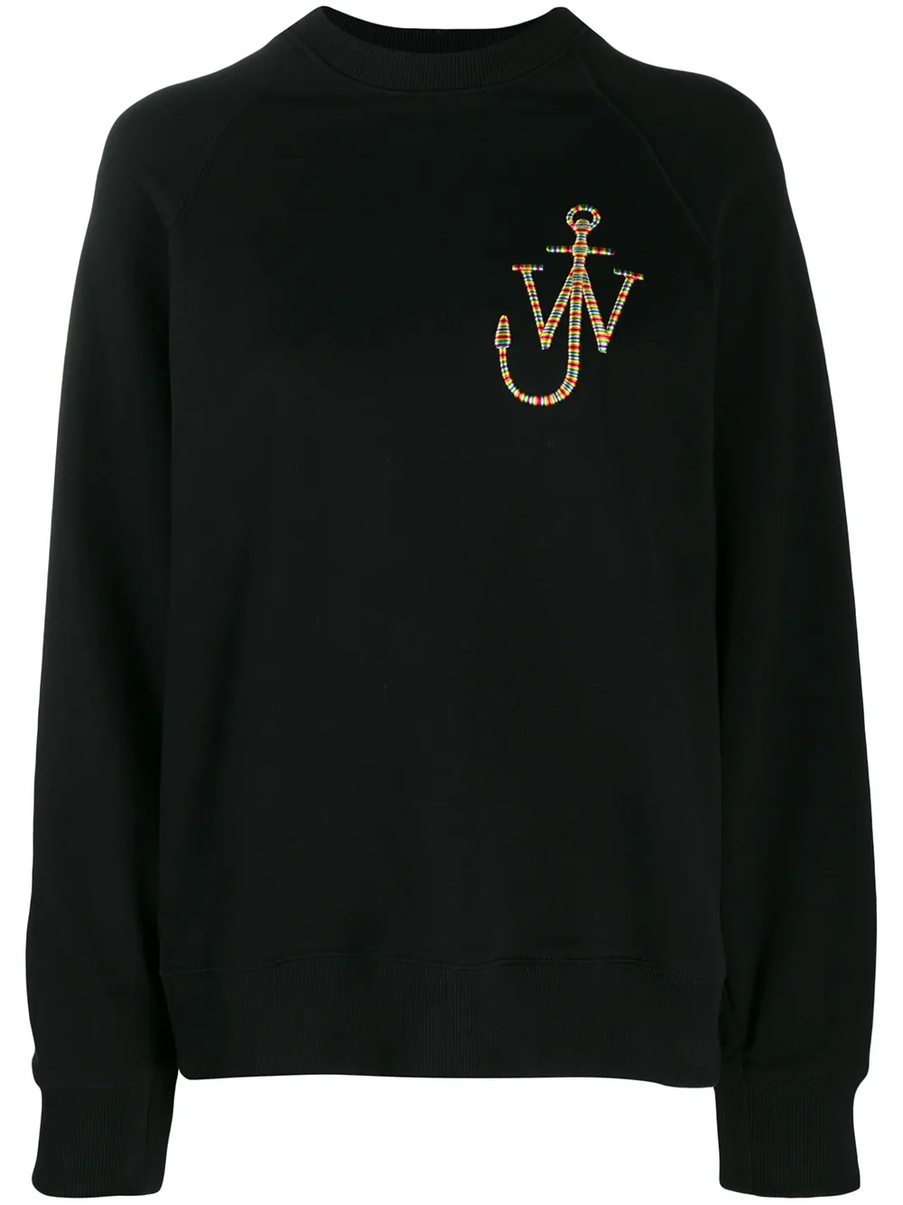 JW Anderson Sweatshirt mit Logo-Stickerei - Schwarz