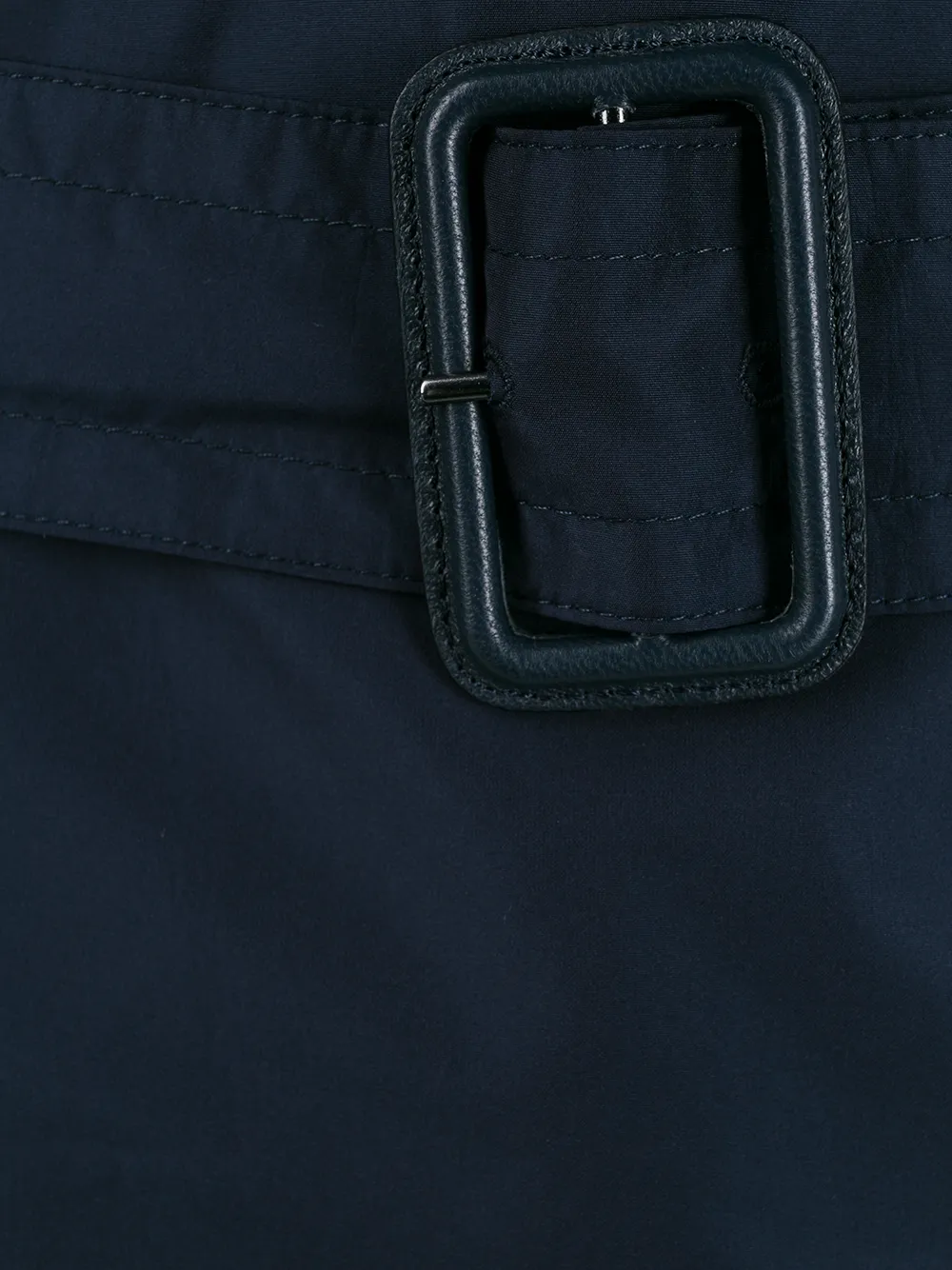 double-breasted tiered trench coat