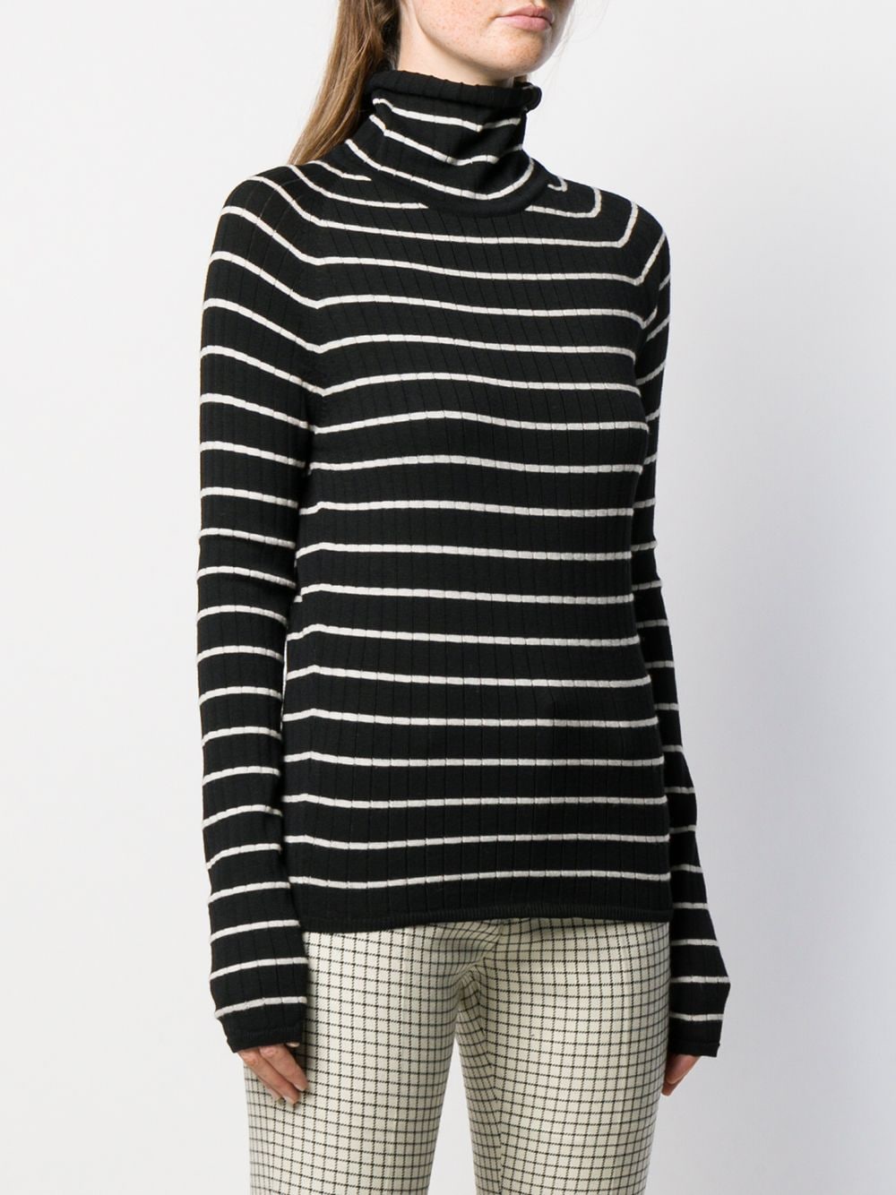 AMI Paris Turtleneck Striped Sweater - Farfetch