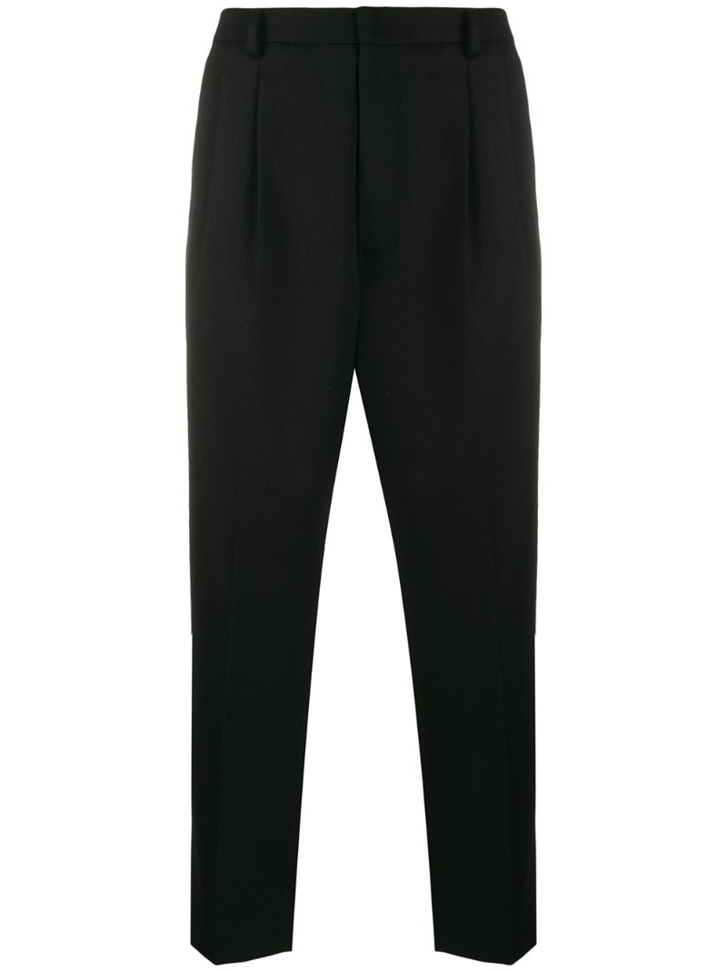 Ami Alexandre Mattiussi High-waisted Pleated Trousers In Black