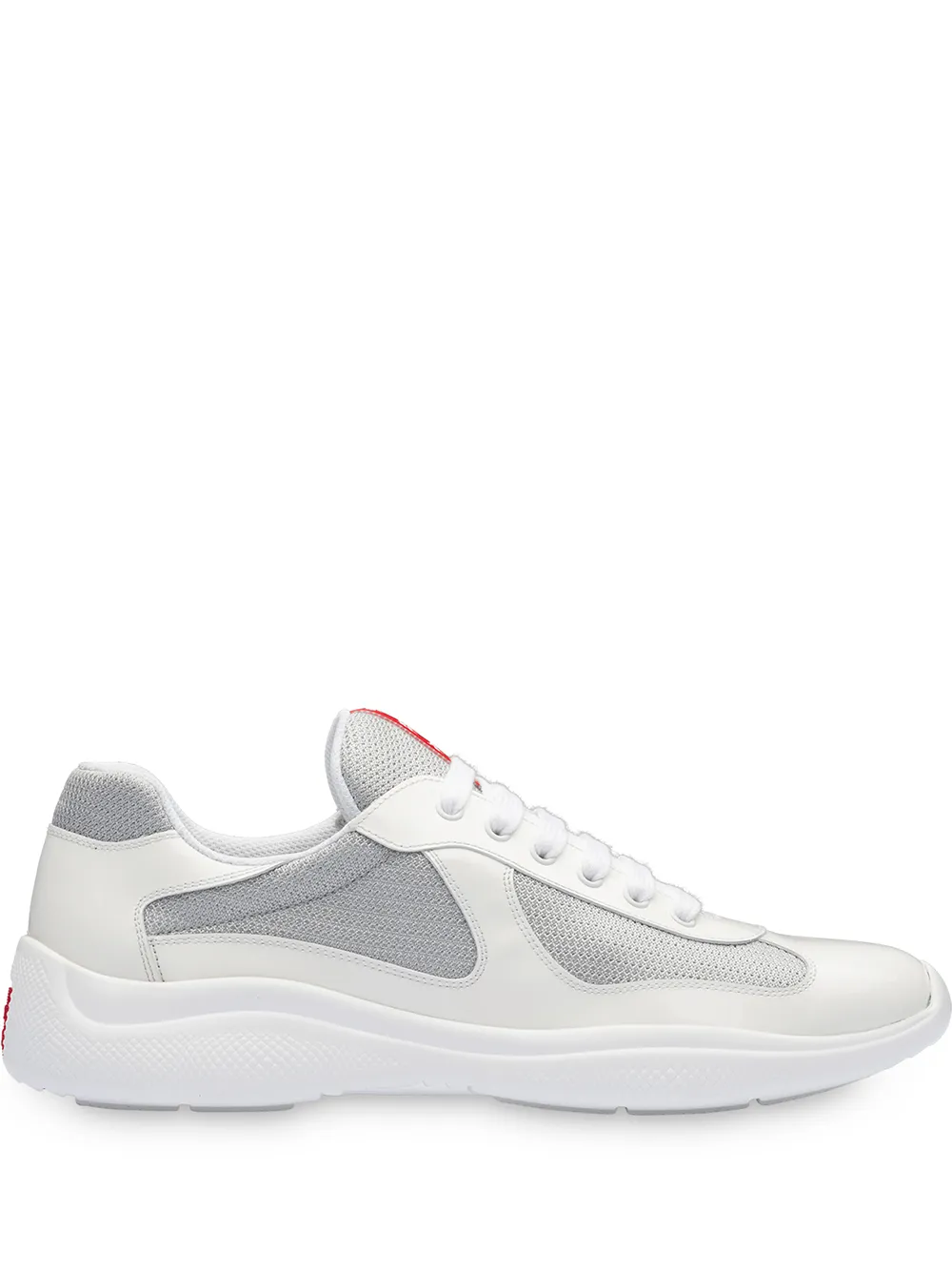 Shop Prada America's Cup Low-top Sneakers In White