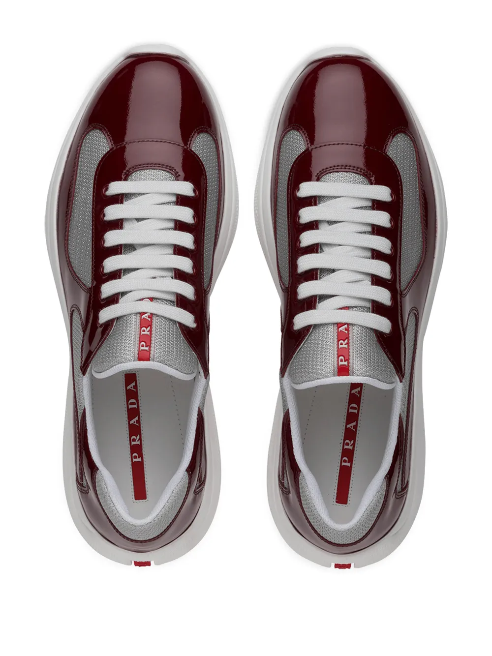 Prada technical fabric sneakers Red