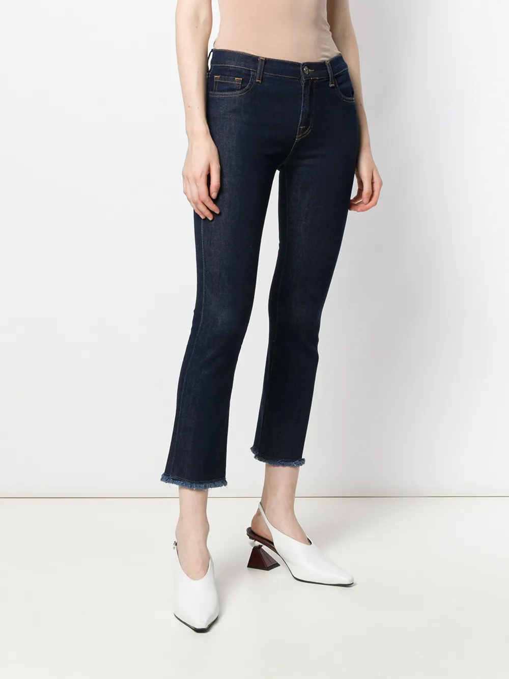 L'Autre Chose Cropped jeans Blauw