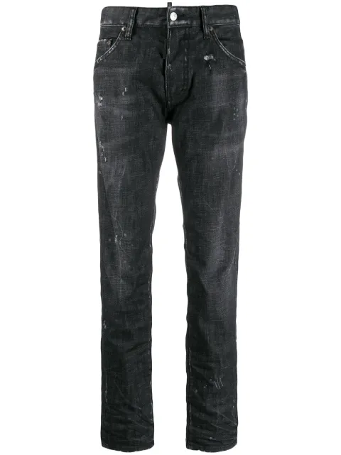 DSQUARED2 distressed straight leg jeans