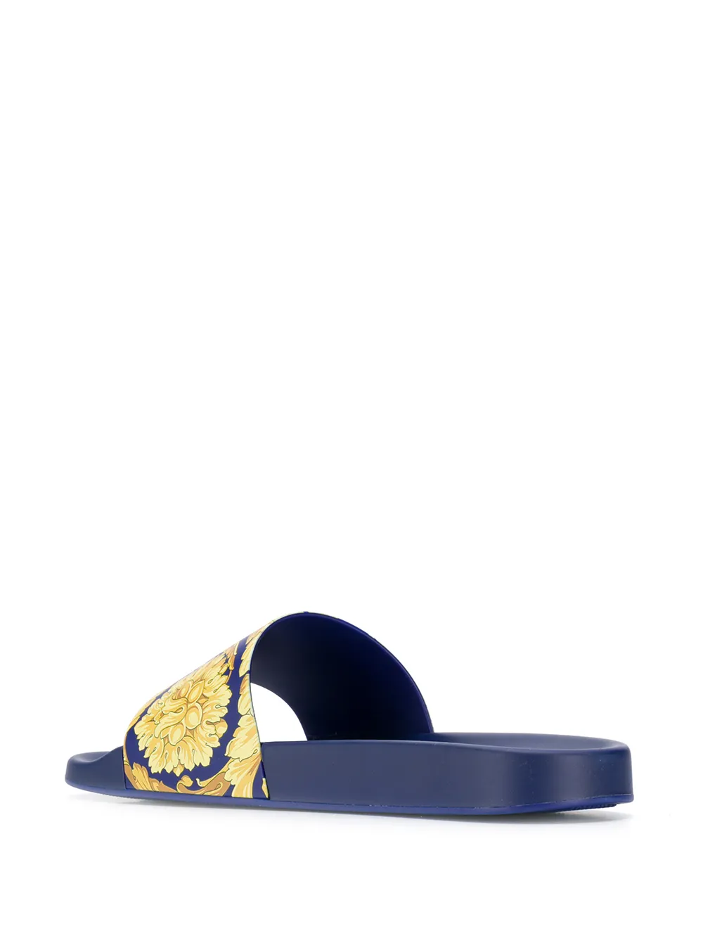 Versace baroque print slides Blue