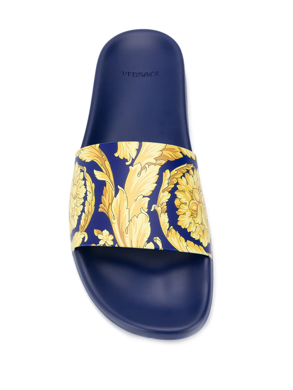 Versace baroque print slides Blue