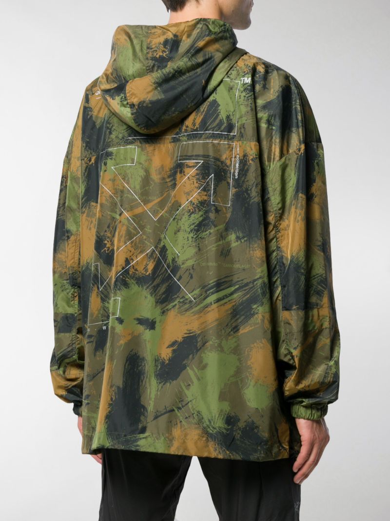 有名なブランド オフホワイト 19AW Windbreaker Camou Unfinished