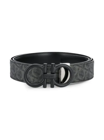 Gancini-print buckle-fastening belt 