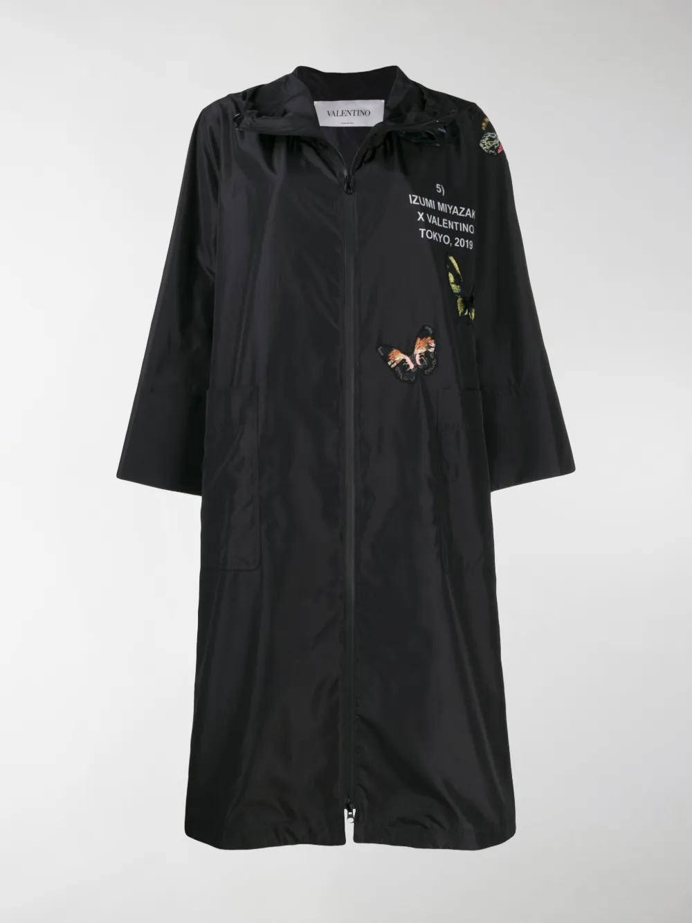 Valentino Gravitation Coat In Black