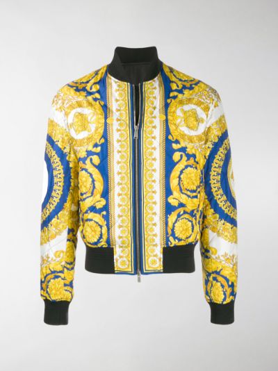 versace baroque bomber jacket