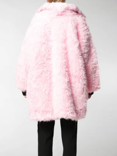 Balenciaga faux fur coat pink | MODES