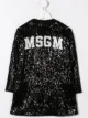 الصورة 2 من Msgm Kids فستان منسوج مطرز بالترتر