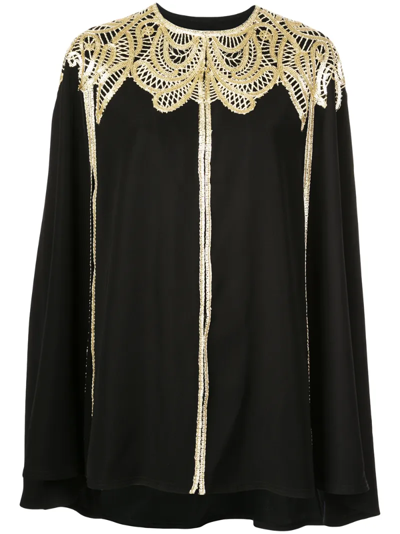 embellished cape jacket
