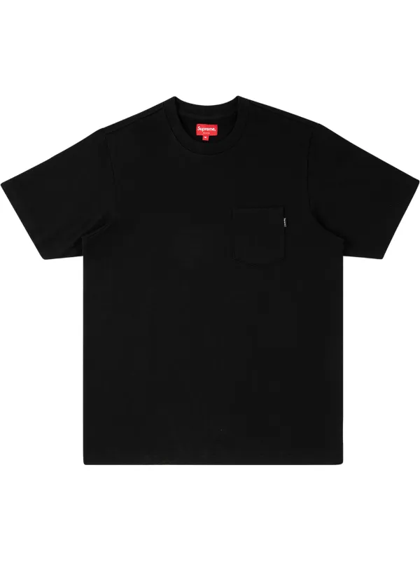 Supreme black on store black tee