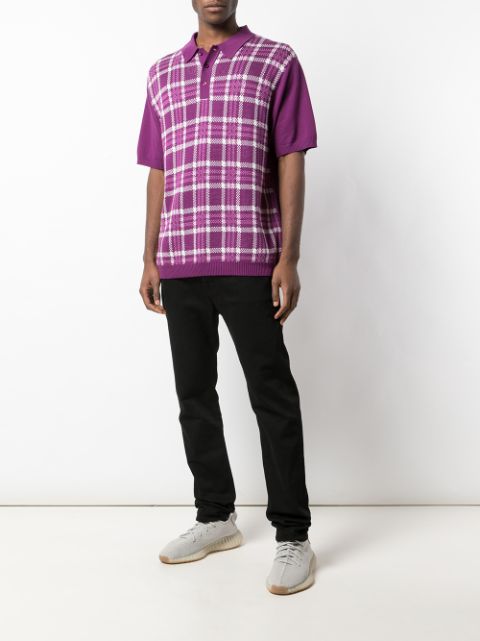 Supreme Plaid Knit Polo - Farfetch