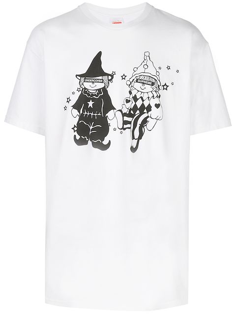 Supreme contrast print T-shirt