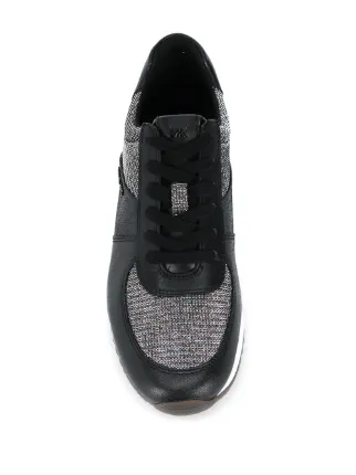 michael kors allie floral appliqué leather sneaker