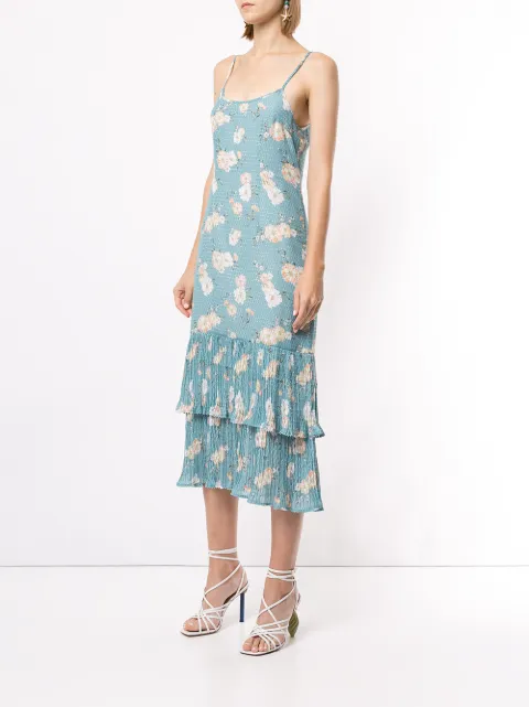 We Are Kindred Mia Floral Print Dress In Teal Posey