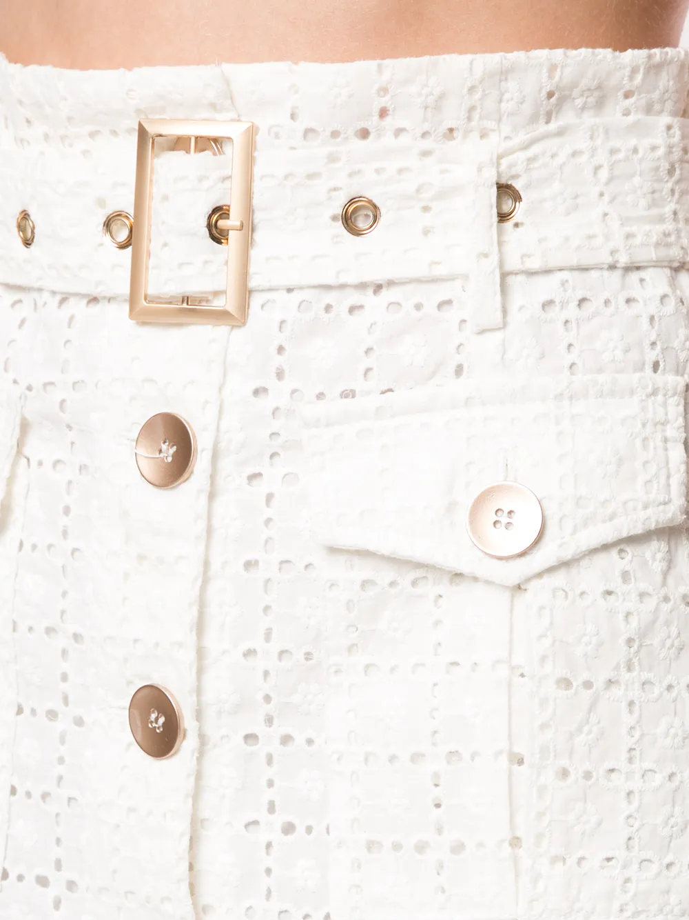 We Are Kindred Kokerrok met broderie anglaise Wit