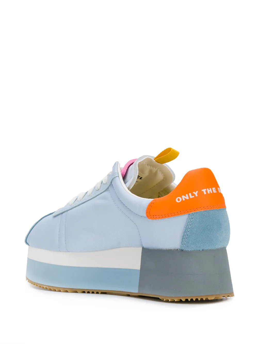 diesel panelled platform sneakers