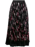 Prada pleated lightning bolt skirt - Black