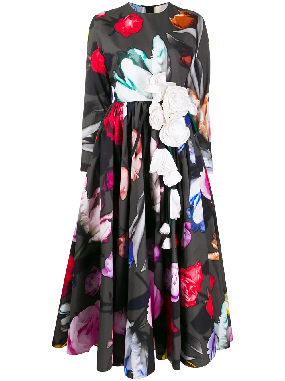 Image 1 of Prada flared floral-print dress