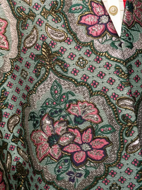 GUCCI GEOMETRIC FLORAL JACQUARD CAPE