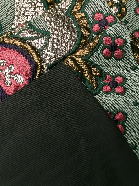 GUCCI GEOMETRIC FLORAL JACQUARD CAPE