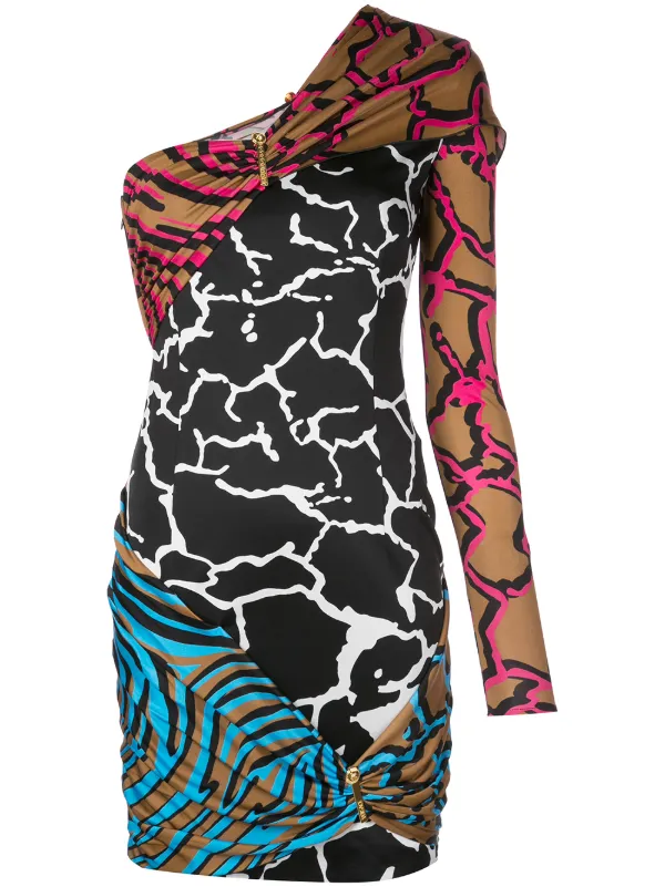 versace printed dress