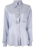UNRAVEL PROJECT ruched detail shirt - Blue