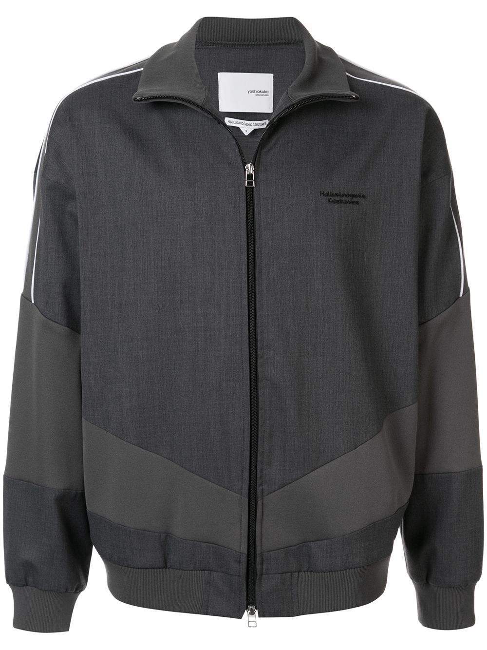 Yoshiokubo Track Panelled Jacket In Grey | ModeSens