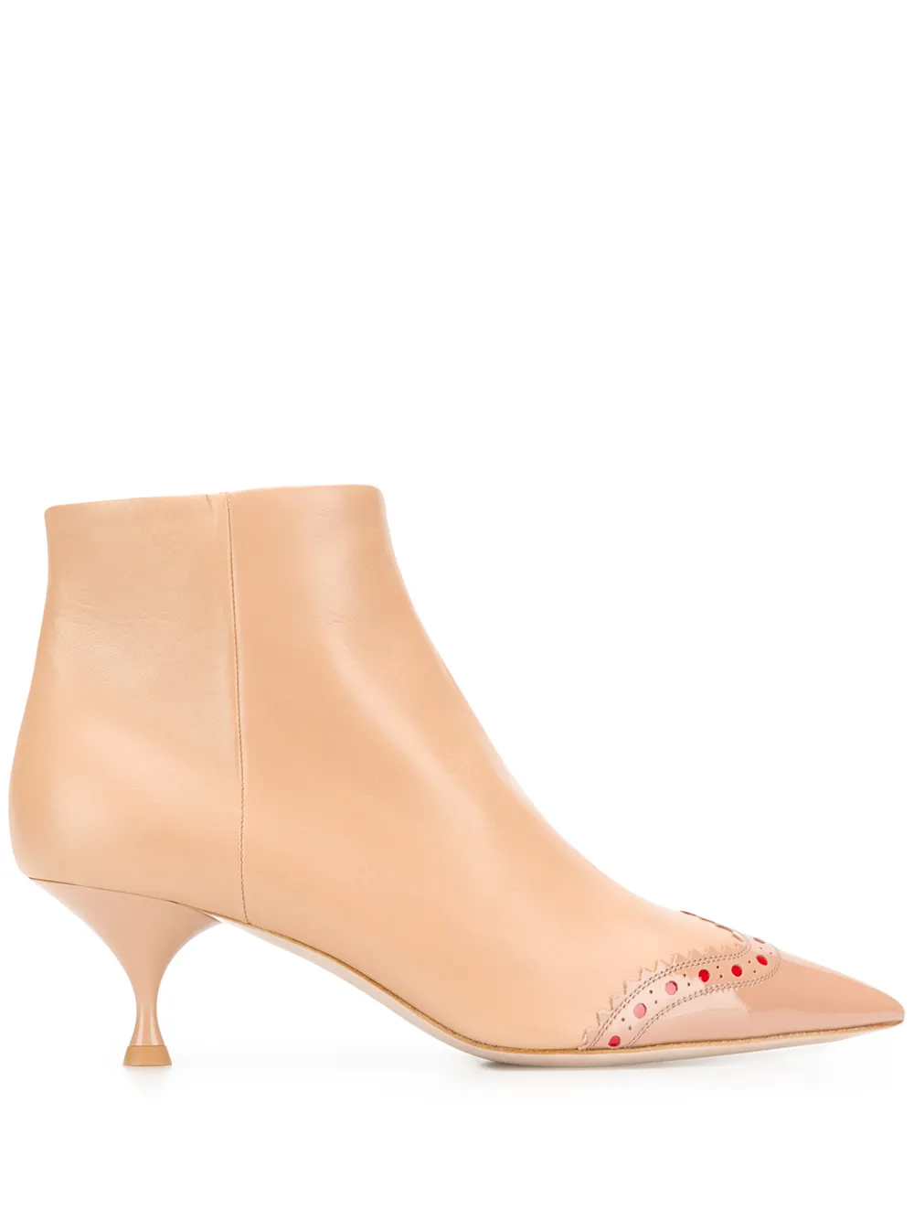 Miu Miu Stiefeletten Mit Spitzer Kappe In Nude
