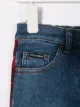 Dolce & Gabbana Kids جينز بركبة مخيوطة بشارة طارطان