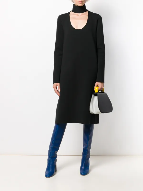 choker neckline dress