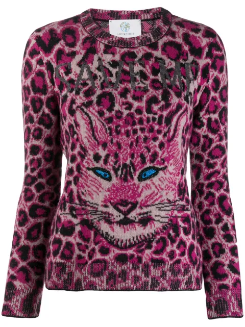 Alberta Ferretti suéter con motivo de gato